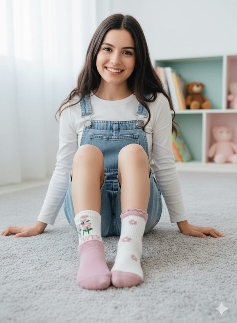 ستار شرابات بناتي ستار  قطن طويلة - قطعتين - Image 1